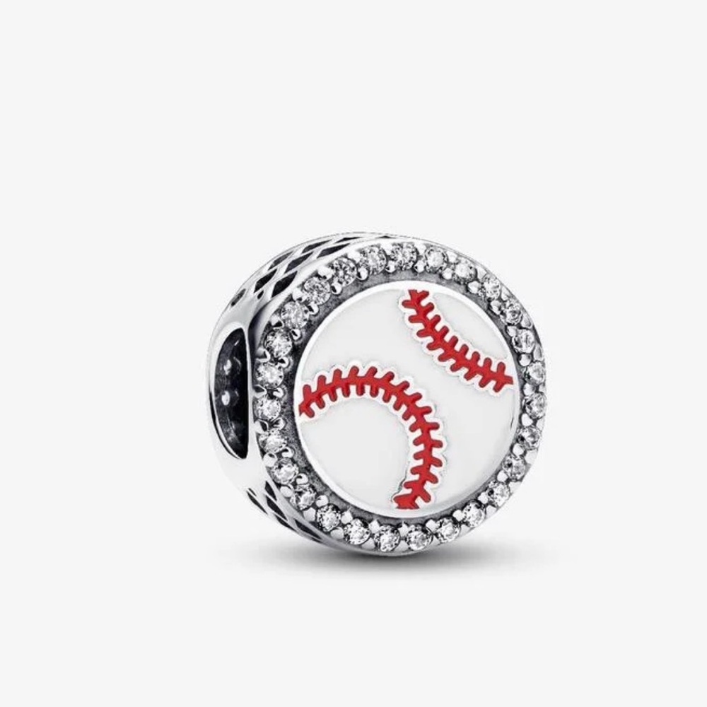 Authentic Pandora Baseball Engravable Charm